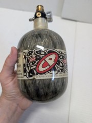 Ninja Paintball 48ci 4500PSI Carbon Fiber HPA Tank with Regulator Gauge CP Logo