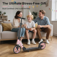 Kick Scooter for Kids 5-12, Teens, Adults, CPSC Certified Foldable Lightweight S