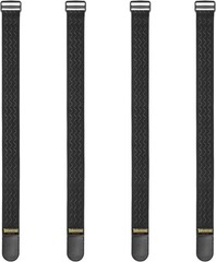 Black 24″ x 2″ Elastic Cinch Straps, 4 Pack with Anti-Slip, Versatile