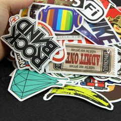 200 Pack Random Vinyl Skateboard Decals Graffiti Stickers Bomb Skate Laptop Lot