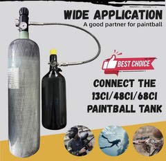 3L/183ci CE Carbon Fiber Tank 4500psi Pcp Tank with Dual Gauge Valve Lightwei…