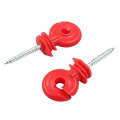 10Pcs Red Electric Fence Insulator, 91mm/3.58 inch Screw-in Electric Fence In…