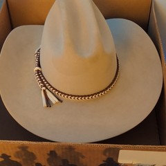 Stetson Rancher Western Hat Silverbelly 7 1/8 4X Beaver 4″ Brim Box