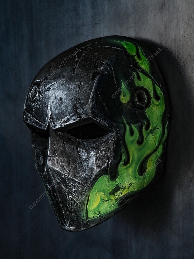 Custom Airsoft Mask Helmet Full Face BB Gun Halloween Costume Cosplay Fire A28
