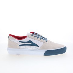 Lakai Manchester Mens White Suede Lace Up Skate Inspired Sneakers Shoes