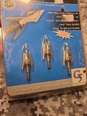3 G5 TEKAN II ONE PIECE STEEL FERRULE SCREW IN 125 GRAIN MECHANICAL BROADHEADS
