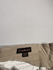 Ariat Breeches Women’s 34 L Tan Khaki Equestrian Riding Knee Grip Cotton 34×27
