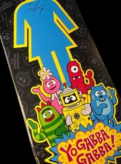 RARE SIGNED Eric Koston Yo Gabba Gabba! Girl Skateboard Deck Cartoon AUTOGRAPHED
