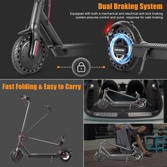 Folding Electric Scooter for Commuting 20MPH Long Range E Scooter with Smart APP