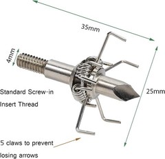 KURUGEILI 12PK 100 Grain Small Game Broadheads Judo Points & Hammer Mixed Set…