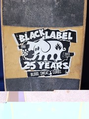 Black Label Lucero Elephant 1988-13 Reissue Skateboard W/ Vtg Indepent Trucks