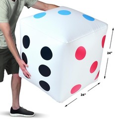 GoSports Giant 2′ Inflatable Dice Games 2 Pack | Jumbo Size with Rapid Inflate