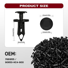 200Pcs Polaris Push Pins, UTV Nylon Clips & Body Rivets with Tool, Compatible w