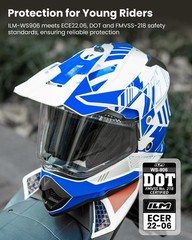 Ilm Youth Dirt Bike Helmets Kids Atv Motocross Bmx Off Road Motorbike Visor