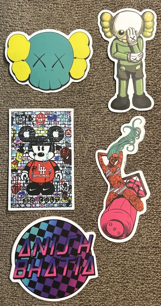 Lot Of 5 Different Skateboarding/Guitar/Etc. Stickers NOS