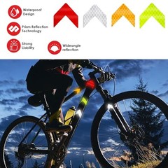 48PCS Reflective Arrow Stickers High-Visibility Safety Decals for Bike Car Helme