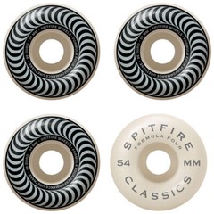Spitfire Skateboard Wheels F4 Classics 99A Silver/White 54mm