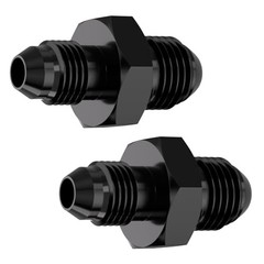AN4 Male Thread to AN3 Flare Straight Fitting, Aluminum Alloy Black, AN4 to AN3