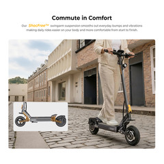 Ausom Gosoul 2 Electric Scooter,1100W Motor,44 Mile Long Range Folding E Scooter