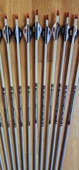 Easton FMJ 6mm 320 Spine Black/White Vanes 12 pack