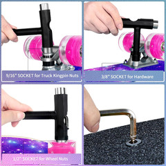 22 Inch Skateboards for Kids, Cruiser Skateboard for Beginners Girls Boys Teens