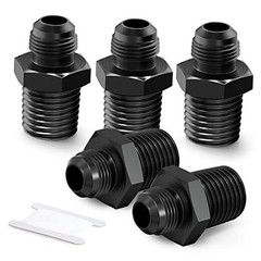 PCS Black 6AN Male Flare to 3/8″ NPT Male Pipe Fitting 6AN-3/8″NPT(Black) 5