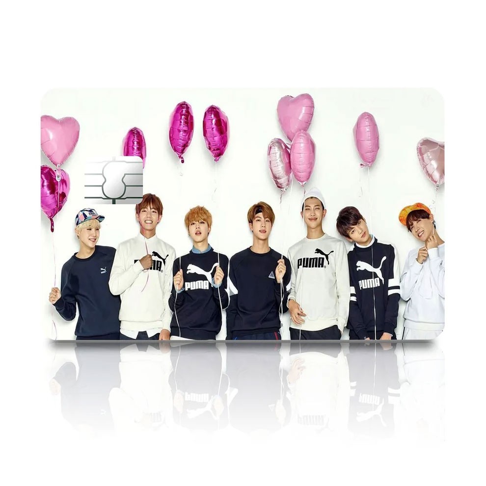 4 Pack BTS K-Pop Credit Card Skin ARMY Fan Tribute Debit ATM Decal Sticker Set