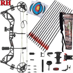 30-70lbs RH Archery Compound Bow Let off 75% &Carbon Arrows Set Shooting Hunting