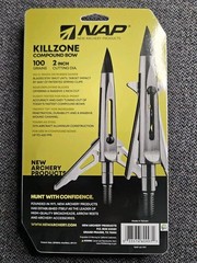 NAP Killzone Mechanical Broadhead 2 Blades 100 Grains 2” Cutting Diameter 3 Pack