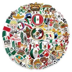 Assorted Mexican Flag Sticker Pack – 20 Pcs – Decals for Laptops Phones