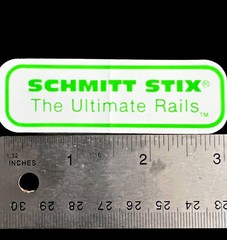 Vtg 1980’s Schmitt Stix Skateboards The Ultimate Rails Sticker In DayGlow Green