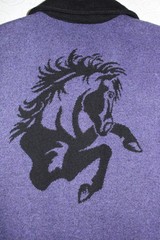 Wooded River ID*Purple Roping Bucking Horse Jacket*Coat*Womens Large*Equestrian
