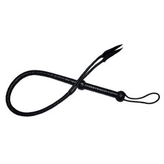 04 Feet Long 12 Plait Real Leather Weaving Bull Whip Black