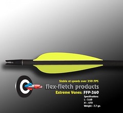 360 FFP EXTREME FLEX FLETCH 50 pk, EXCEPT GLOW 36 pk.