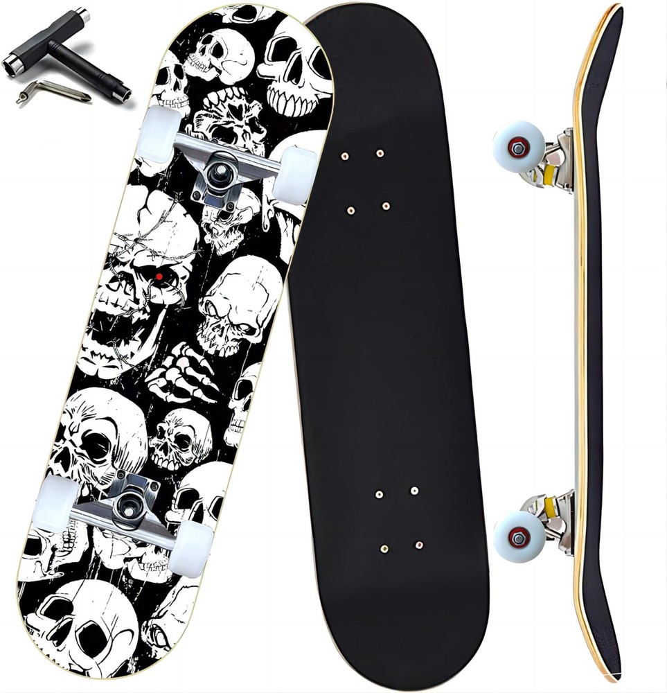 Pro Complete Skateboards for Beginners Girls Boys Kids Youths Teens Adults 31…