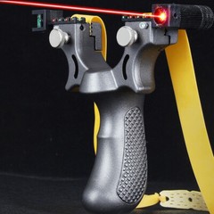 US 2-4 Pcs Professional Catapult Laser Slingshot Hunting Rubber Aim Point Target