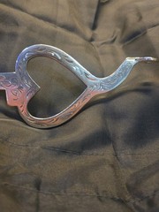 Western Silver Heart Cheek Show Bit – 5″ Snaffle Mouth – 8″ Cheek