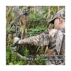 Right Hand Compound Bow – 0-70Lbs Adjustable Hunting Kit for Adults