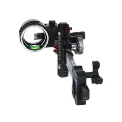 5 Pin Compound Bow Sight Carbon Scope 4X 6X 8X Lens .019″ Archery Hunting RH LH