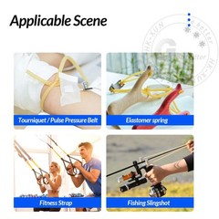 Colorful Surgical Latex Tube Natural Rubber Pipe Hose Elastic Slingshot Fishing