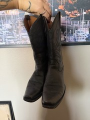 idyllwind Black Leather Western Cowboy Boots Pair, US Size 10