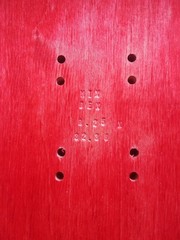 9.25″ Skateboard Deck Pool Shape MIX Mfg Handcrafted in USA Red Adj. WB