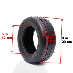 2 PCS 80/60-5 Tubeless Tire fit Segway Ninebot Electric Gokart Front Wheel