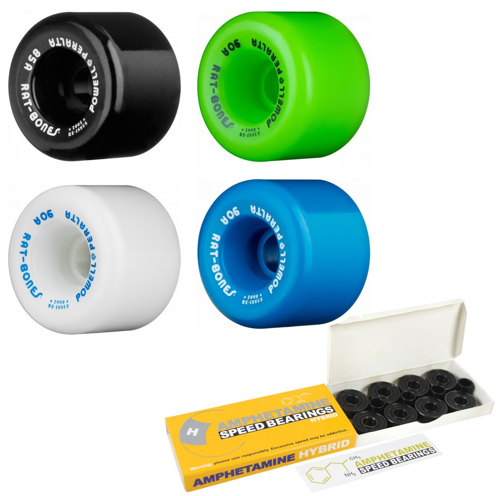 Powell Peralta Rat Bones Skateboard Wheels with Hybrid Ceramic Bearings