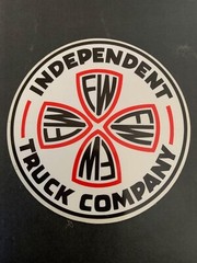 Independent Truck Skate Sticker, #42, 9″ round, , FK’N WIDE, See Description