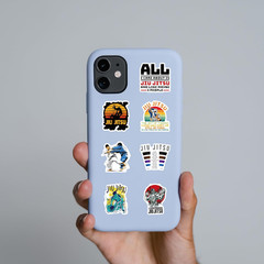 122 Pcs Jiu Jitsu Stickers Pack for Water Bottles, Laptops, Phones, and Decor
