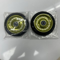 RAZOR PRO PHASE 2 110MM SCOOTER WHEELS SET (2) BLACK/LIME GREEN NEW