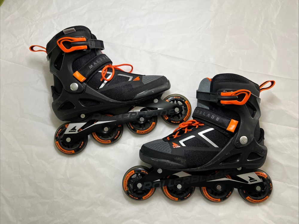Rollerblade ‎071006001A1 Macroblade 80 Inline Skate, SIze 8 Black/Orange