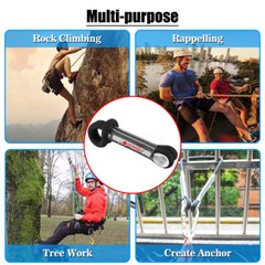30KN Climbing Carabiner Locking Safety Prusik Climbing Rope Rappelling Rock Cord