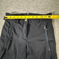 Equiline Riding Breeches Women Size IT 38 GB 6 Black Full Seat Silicone Grip